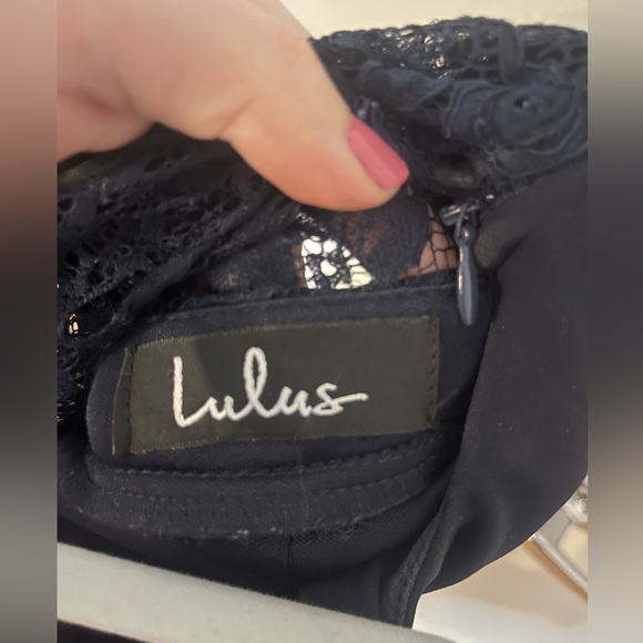 Navy Lulu’s dress with lace back - hemmed - perfect if you are short! - Picture 7 of 7